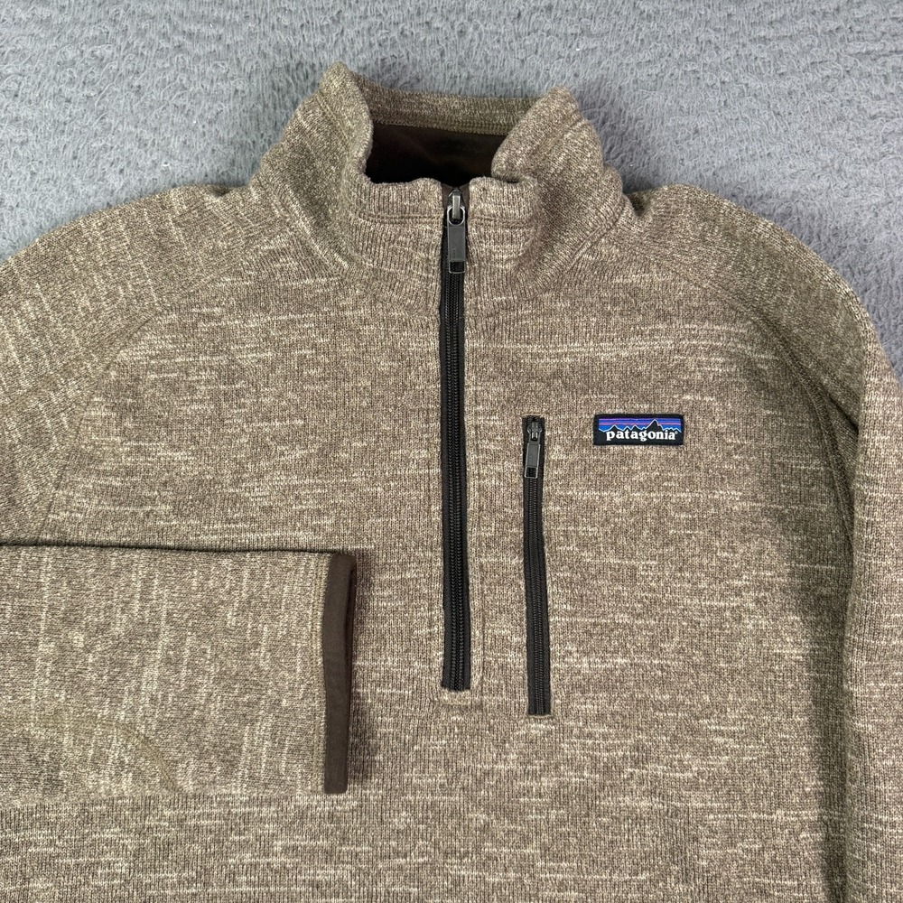 Patagonia Better Sweater Fleece Jacket Mens M Light Brown 1/4 Zip Pullover